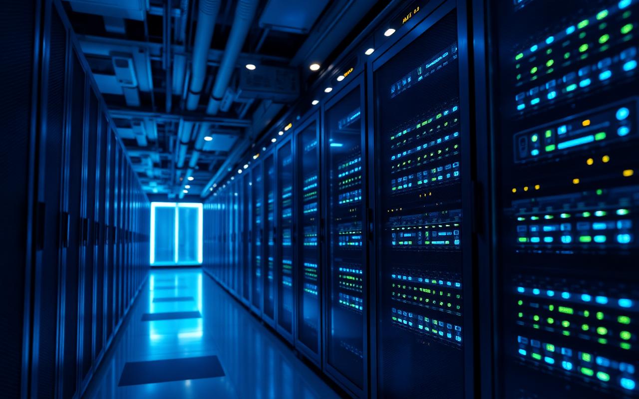 Modern data center powering managed IT services